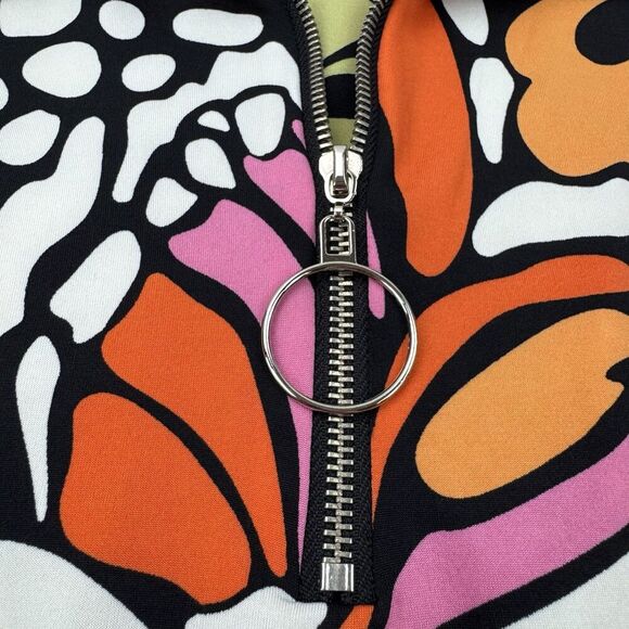 Cocomo Woman 2X Tunic Top Mini Dress Zip Front Sleeveless Butterfly Print - Picture 4 of 7